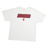 PRO EDGE Mens White Hoosiers Graphic T-Shirt XL Short Sleeve Crew Neck Sports