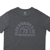 LEVI'S Mens Grey Cotton Blend Graphic T-Shirt L Short Sleeve Crew Neck Classic