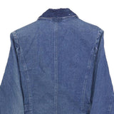 TOGETHER Womens Blue Denim Jacket S Cotton Blend Button Plain Stylish