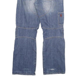 Mens Blue Relaxed Jeans Denim Medium W35 L33 Casual Workwear Button Closure