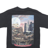 HANES Mens Black Graphic T-Shirt S Short Sleeve Crew Neck California Print