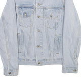 J GALT Mens Blue Cotton Denim Jacket S Classic Regular Fit Button Closure