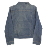 NAUTICA Girls Blue Denim Jacket XL Cotton Button Closure Plain Stylish