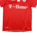 ADIDAS Mens Red Bayern Munchen Graphic T-Shirt M Short Sleeve Crew Neck Football