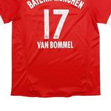 ADIDAS Mens Red Bayern Munchen Graphic T-Shirt M Short Sleeve Crew Neck Football