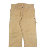 DICKIES Mens Cotton Blend Beige Relaxed Straight Trousers W30 L30 Workwear