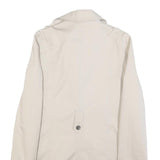 ZARA Womens Cream Button Cotton Blend Trench Jacket S Lightweight Classic