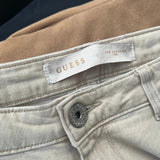Guess Skinny Jeans - 32W UK 10 Beige Cotton