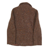 ALEXON Womens Brown Tweed Button Jacket XS Woven Classic Outerwear Smart