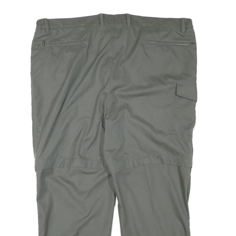 SUNWAY Mens Polyester Blend Grey Regular Zip Trousers W42 L26 Cargo Pocket