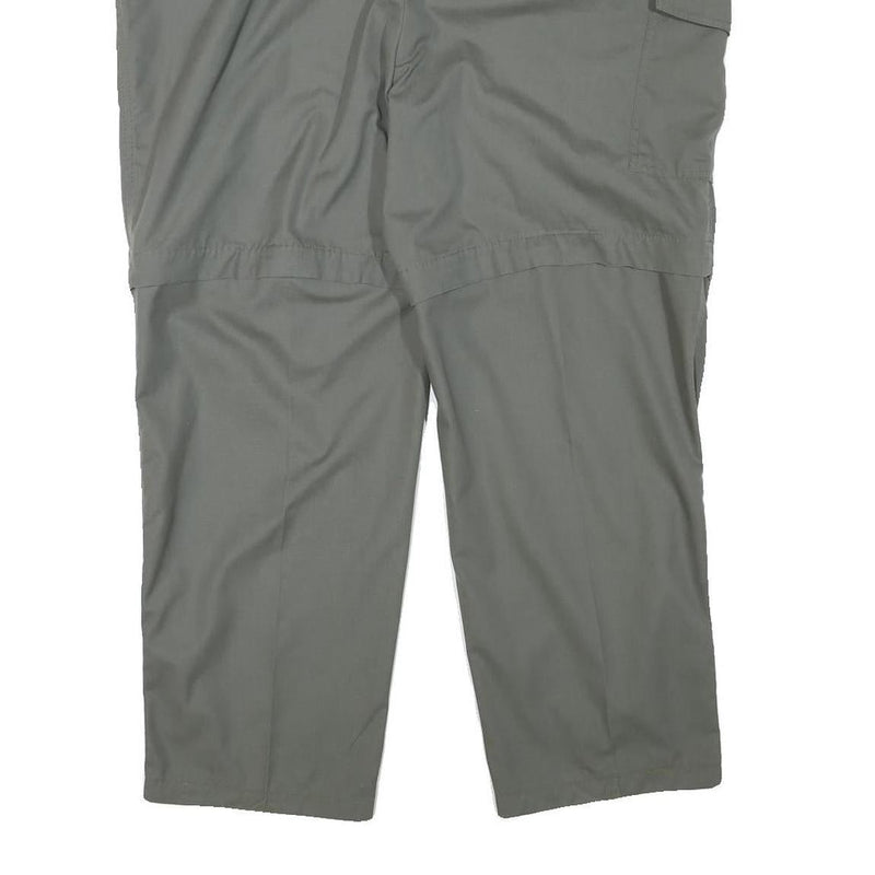 SUNWAY Mens Polyester Blend Grey Regular Zip Trousers W42 L26 Cargo Pocket