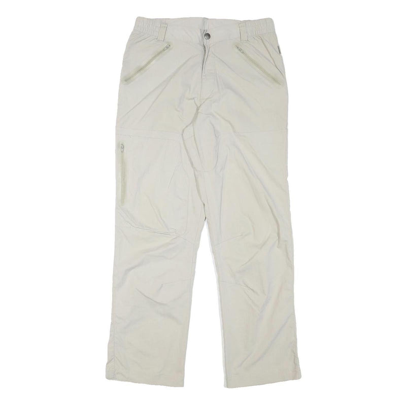 SWITCHER Mens Regular Beige Polyester Blend Zip Trousers W28 L29 Outdoor Casual
