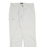 SCHOFFEL Womens White Regular Straight Trousers W32 L32 Outdoor Zip Pocket