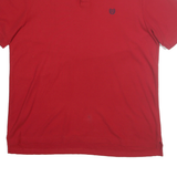 CHAPS Mens Red Short Sleeve Polo Shirt XL Plain Cotton Casual