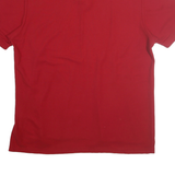 CHAPS Mens Red Short Sleeve Polo Shirt XL Plain Cotton Casual