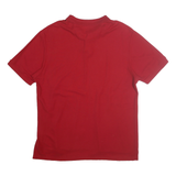 CHAPS Mens Red Short Sleeve Polo Shirt XL Plain Cotton Casual