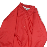 CARDINAL Mens Red Nylon Button Jacket M Plain Lightweight Casual Outerwear