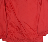 CARDINAL Mens Red Nylon Button Jacket M Plain Lightweight Casual Outerwear