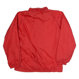 CARDINAL Mens Red Nylon Button Jacket M Plain Lightweight Casual Outerwear