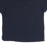 TOMMY HILFIGER Mens Blue Polo Shirt L Classic Cotton Blend Short Sleeve Casual