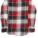CHAPS Mens Red & Black Check Shirt S Cotton Long Sleeve Casual Button Front