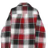 CHAPS Mens Red & Black Check Shirt S Cotton Long Sleeve Casual Button Front