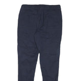 JEAN PASCALE Mens Cotton Blend Navy Slim Drawstring Trousers W30 L29 Casual