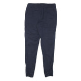 JEAN PASCALE Mens Cotton Blend Navy Slim Drawstring Trousers W30 L29 Casual