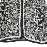 ACKERMAN Womens Black & White Printed Shirt Long Sleeve Collared XL Stylish Top