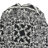 ACKERMAN Womens Black & White Printed Shirt Long Sleeve Collared XL Stylish Top