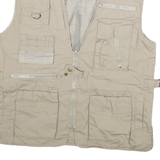 ROTHCO Mens Beige Utility Jacket S Cotton Blend Multi Pocket Zip Casual Outdoor