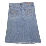 7 FOR ALL MANKIND Womens Blue Denim Denim Midi Skirt M Casual Stylish Cotton