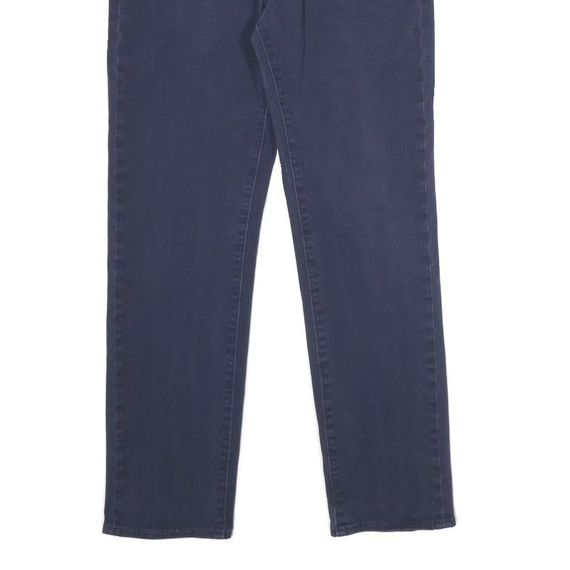 LEVI'S Mens Cotton Blend Navy Slim Straight Trousers W30 L30 Cotton Blend