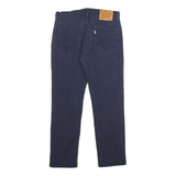 LEVI'S Mens Cotton Blend Navy Slim Straight Trousers W30 L30 Cotton Blend