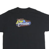 Mens Black Sea Cruise Graphic T-Shirt 2XL Short Sleeve Crew Neck Car Print