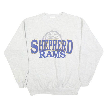 TULTEX Mens Grey Shepherd Rams Crew Neck M Cotton Blend Sweatshirt