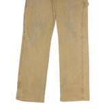 DICKIES Mens Jeans Beige Regular Straight Denim W34 L32 Workwear Zip Closure