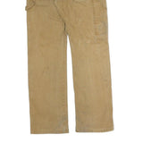 DICKIES Mens Jeans Beige Regular Straight Denim W34 L32 Workwear Zip Closure
