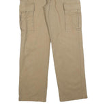 STEVE MCQUEEN Mens Cotton Blend Beige Regular Cargo Trousers W30 L30 Classic Zip