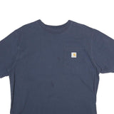 CARHARTT Mens Navy Blue Pocket T-Shirt L Short Sleeve Crew Neck Workwear