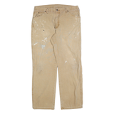 DICKIES Mens Regular Fit Beige Cotton Blend Jeans W36 L32 Workwear Utility