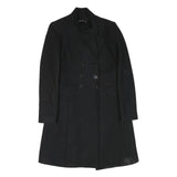 ZARA WOMAN Womens Black Wool Blend Button Jacket XS Plain Elegant Tailored Fit