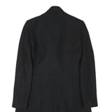 ZARA WOMAN Womens Black Wool Blend Button Jacket XS Plain Elegant Tailored Fit