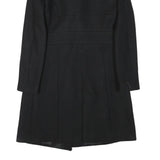 ZARA WOMAN Womens Black Wool Blend Button Jacket XS Plain Elegant Tailored Fit