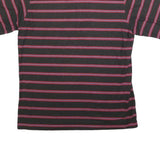 BAY HILL CLASSICS Mens Black & Red Striped Polo Shirt XL Cotton Blend Casual