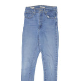 LEVI'S Womens Slim Fit Light Blue Denim Skinny Jeans W24 L30 Zip Cotton Blend