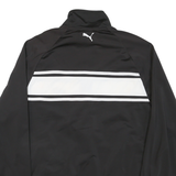 PUMA Mens Black & White Polyester Blend Zip Jacket M Track Sportswear