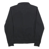 FILA Womens Black Zip Jacket S Cotton Blend Plain Casual Sportswear Sweatshirt