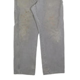 DICKIES Mens Cotton Blend Relaxed Grey Workwear Trousers W38 L32 Utility Zip
