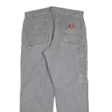 DICKIES Mens Cotton Blend Relaxed Grey Workwear Trousers W38 L32 Utility Zip
